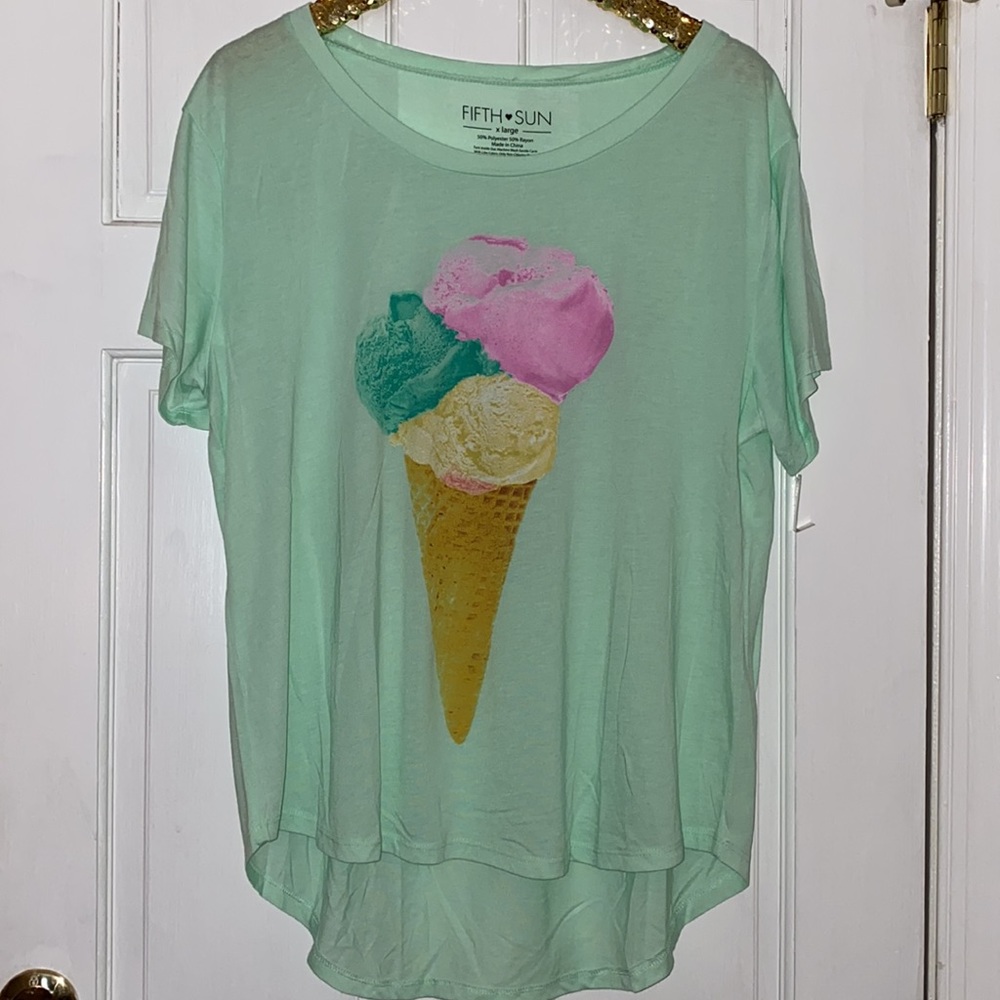 Fifth Sun Mint Ice Cream Graphic Tee Size XL NWT! - Picture 2 of 3